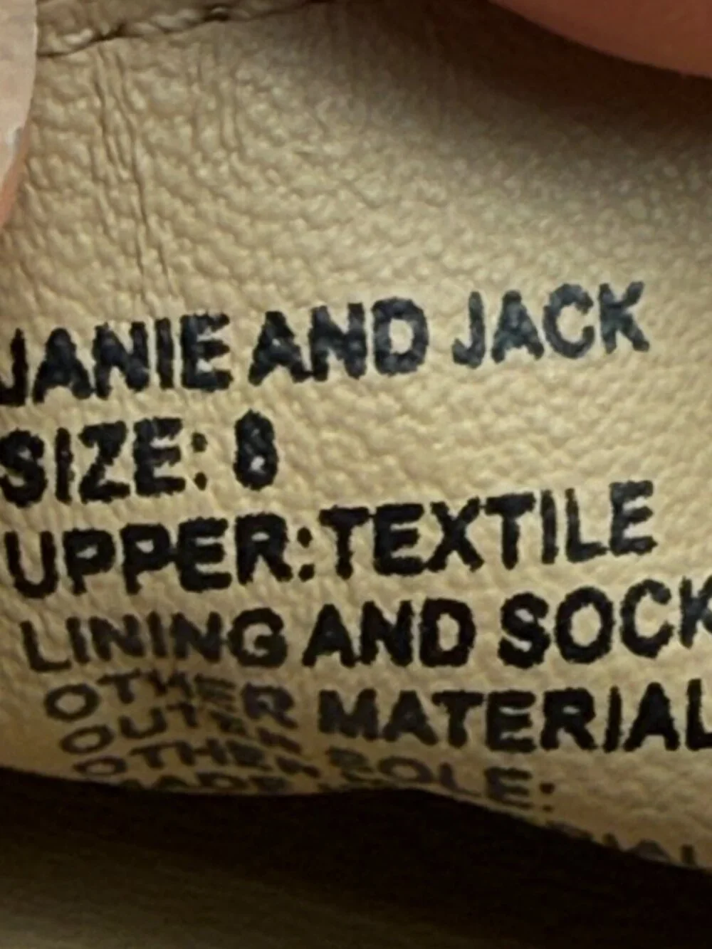 Janie and Jack Brown Canvas & Navy Boat Shoes Size 8